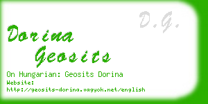 dorina geosits business card